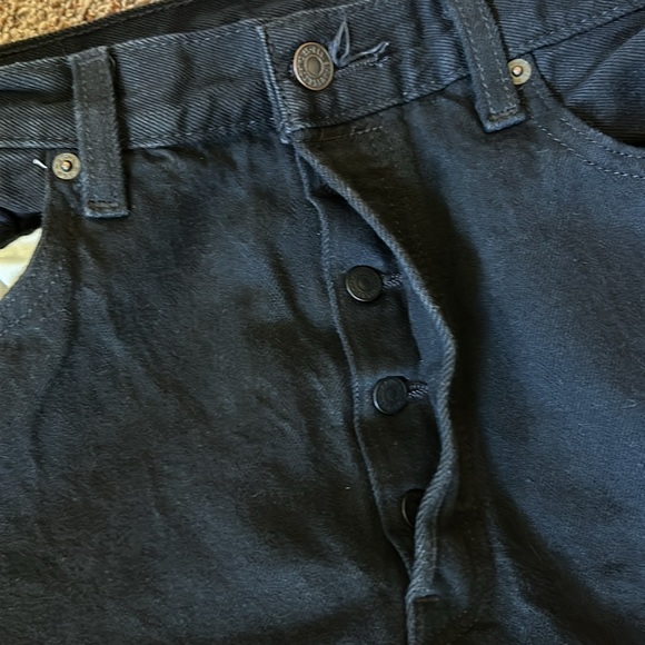 Levi’s 501 relaxed fit button fly denim jeans in black size 34 X 34 - Picture 3 of 7